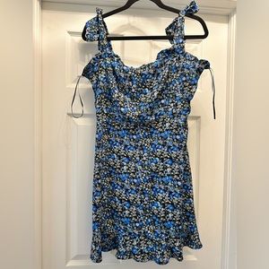 Nine Britton blue floral dress | size Large